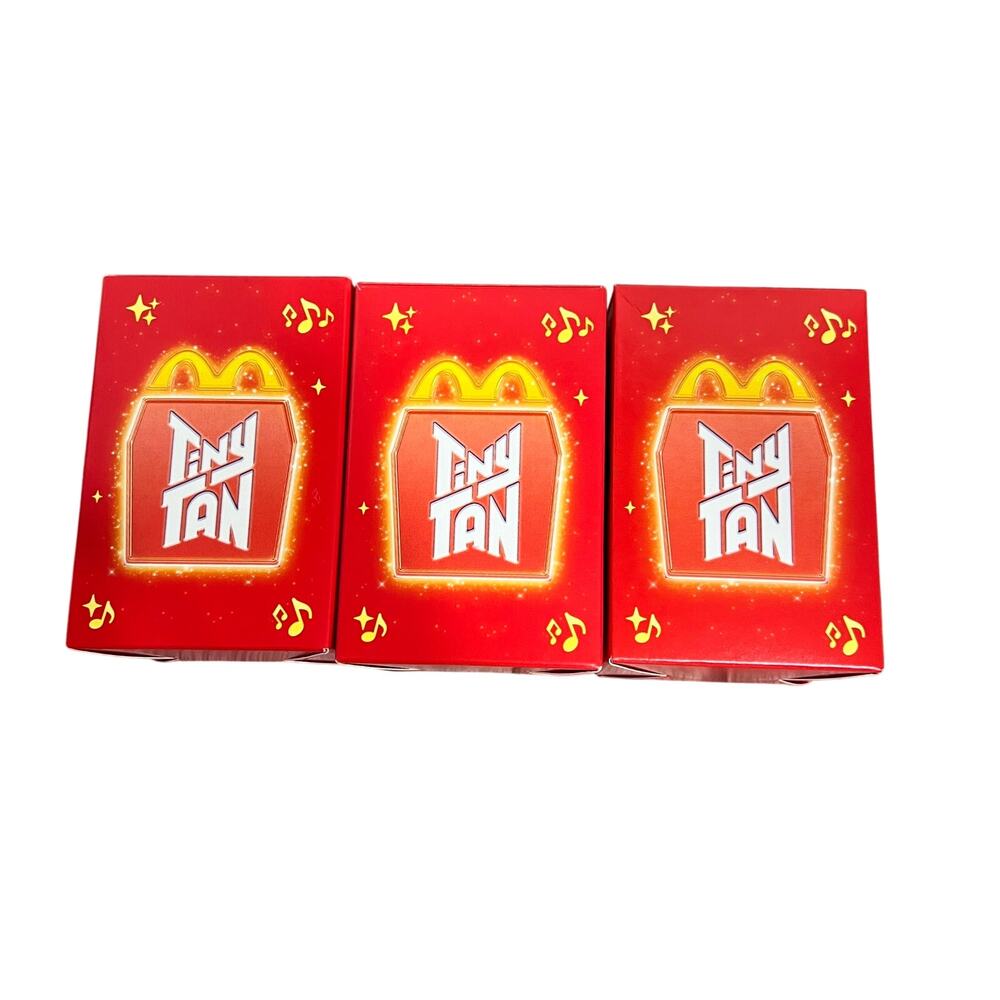 MCDONALDS BTS TinyTAN 2025 Encore Figures Lot 3 RM Jung Kook V Cards Boxes